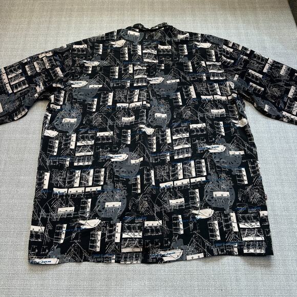 Phat Farm Shirt Mens XXL Black Nautical Ship Yacht Rope Knots Y2K Hip Hop - Picture 5 of 9